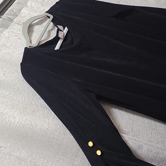 Chicos travelers size 2 12/14‎ black shirt - Picture 7 of 12